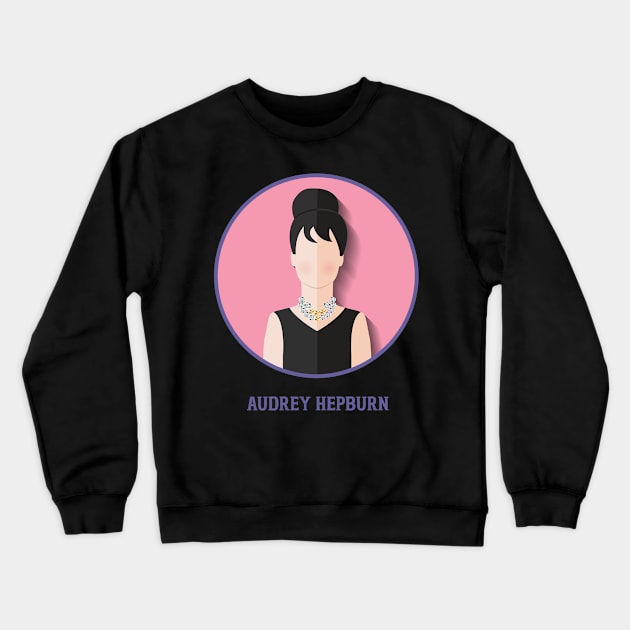 Audrey Hepburn Crewneck Sweatshirt by diretoriododesign